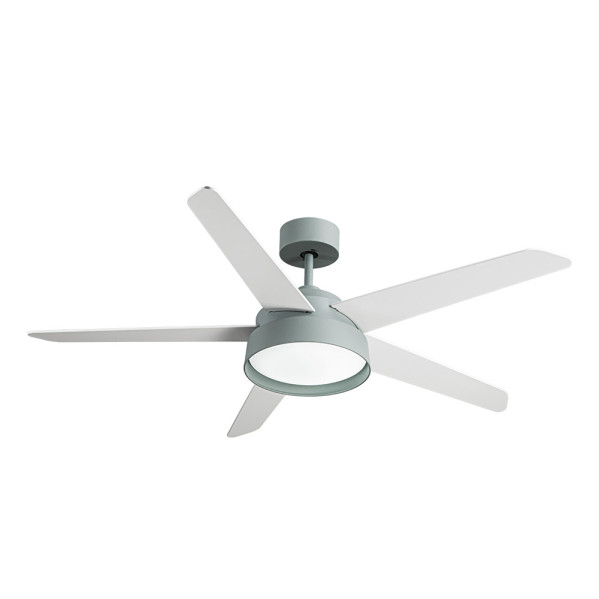 Ventilador 25w Dc Verde Lebeche 5 Aspas Rev.  Blanca/haya 6 Vel. 3000-4000-6000k 132d Remoto,memoria Y Temporizador