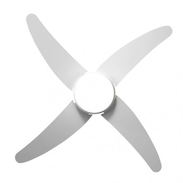 Ventilador 2xe27 Dc Klod Blanco 4 Asp.6 Vel.117d  C/remoto Y Temporizador