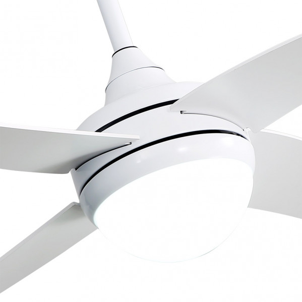 Ventilador 2xe27 Dc Klod Blanco 4 Asp.6 Vel.117d  C/remoto Y Temporizador