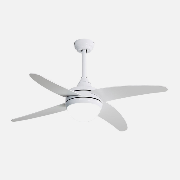 Ventilador 2xe27 Dc Klod Blanco 4 Asp.6 Vel.117d  C/remoto Y Temporizador