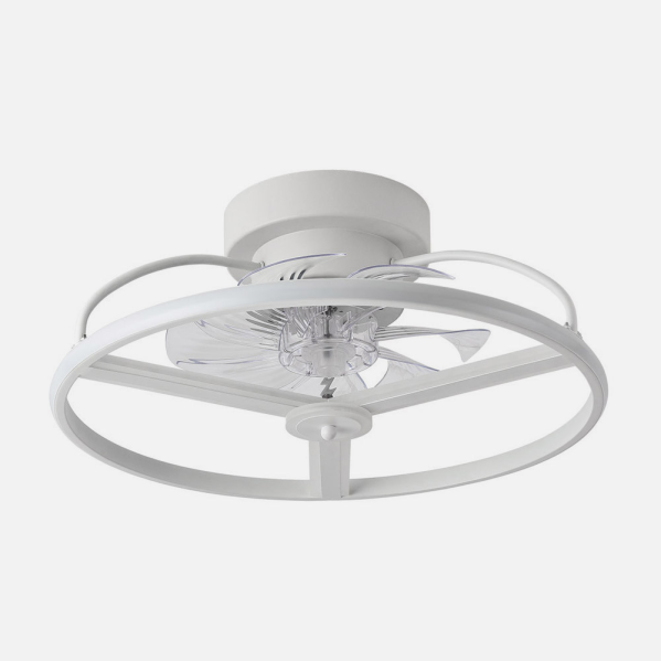 Ventilador 60w Dc Bora Blanco 8 Aspas Transp. 21x50x50cm 6Vel. 3 Colores C/remoto, Memoria, Temporizador Y Reg.Intensidad 5100lm
