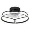 Ventilador 60w Dc Bora Negro 8 Aspas Transp. 21x50x50cm 6 Vel. 3 Colores C/remoto, Memoria, Temporizador Y Reg.Intensidad 5100lm