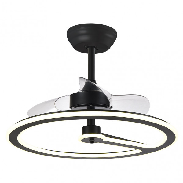 Ventilador 110w Dc Chom Negro 3 Aspas Transp. 46/66x62x62cm  6Vel. 3 Colores C/remoto, Memoria Y Temporizador 9350lm