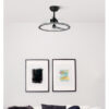 Ventilador 110w Dc Chom Negro 3 Aspas Transp. 46/66x62x62cm  6Vel. 3 Colores C/remoto, Memoria Y Temporizador 9350lm