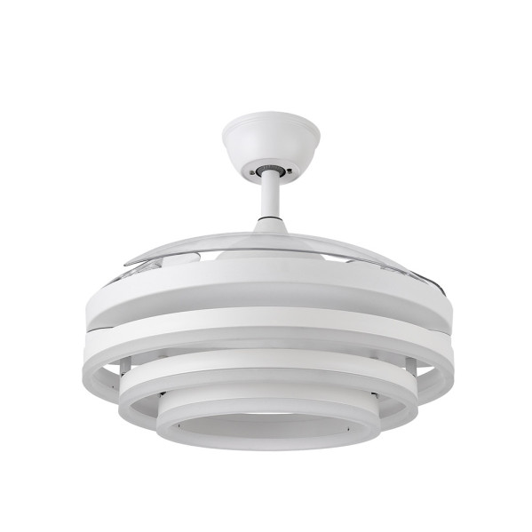 Ventilador 72w Dc Kai Blanco 3 Aspas Transp. 6 Vel. 3 Colores  43/58x50/107 C/remoto,memoria Y temp. 6120lm