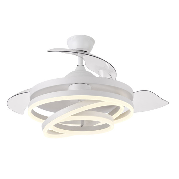 Ventilador 72w Dc Kai Blanco 3 Aspas Transp. 6 Vel. 3 Colores  43/58x50/107 C/remoto,memoria Y temp. 6120lm