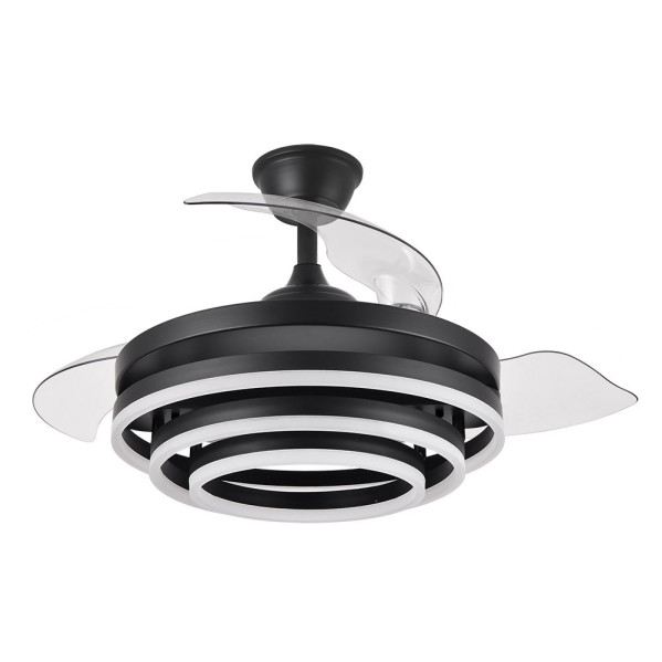 Ventilador 72w Dc Kai Negro 3 Aspas Transp. 6Vel. 3 Colores 43/58x50/107 C/remoto,memoria Y temp. 6120lm