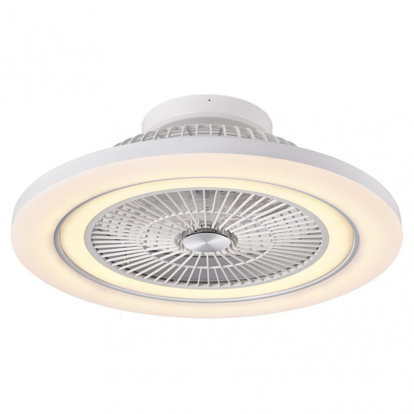 Ventilador 72w Dc Mato Blanco 5Aspas Transp. 22x58x58cm 6 Vel. 3 Colores C/remoto,memoria,temporiz Y Reg.Intensidad 6120lm