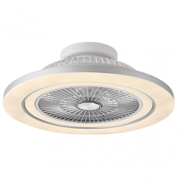 Ventilador 72w Dc Mato Niquel 5Aspas Transp. 22x58x58cm 6 Vel. 3 Colores C/remoto,memoria,temporiz Y Reg.Intensidad 6120lm