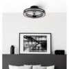 Ventilador DC 58w Kastoria Negro 8 Aspas Abs Transp 50d 6 Velocidades 5900lm 3 Colores C/remoto, Memoria Y Temporizador