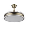 Ventilador Bayomo 59w 6980lm Cuero 4 Aspas Desp. 34,5/42x50/107d.3 Color, Dc.remoto+Reg.Intensidad