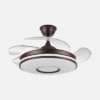 Ventilador Dc Dani 59w 6980lm Marron 4 Aspas desp.107d 3000-4000-6000k Remoto, Reg.intensidad, Memoria Y Temporizador
