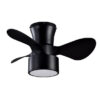 Ventilador Dc 24w Natasha Cañizo/negro 70d 3 Aspas 6vel. 2390lm 3 Colores Remoto,memoria,temporizador