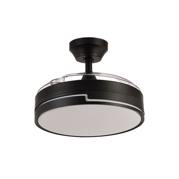 Ventilador Dc 48w Olimpia Negro 3aspas 91d 4800lm 6vel 3000k,4500k,6000k, Remoto+temporizador+memoria