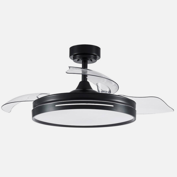 Ventilador Dc 48w Micenas Negro 3asp.91d 6velocidades 4800 Lm 3000-4000-6000k Remoto+memoria+temporizador 24