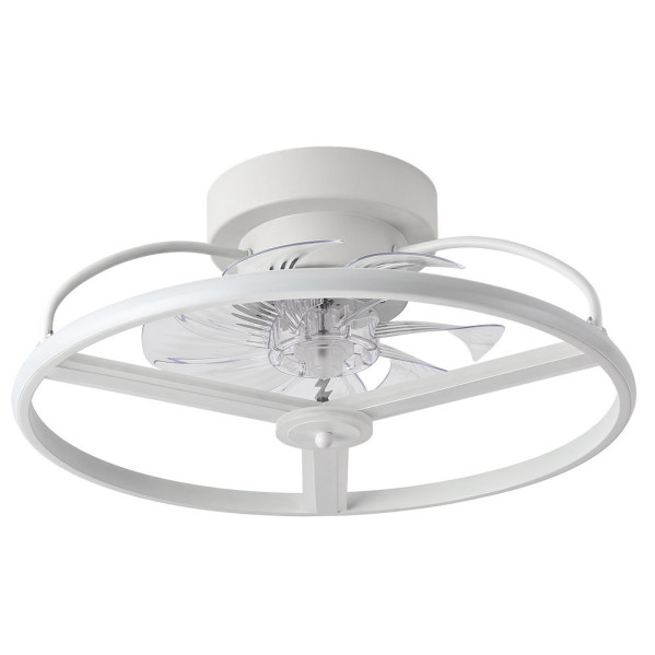 Ventilador Dc Anuska 60w Blanco/oro 8 Aspas 6 Veloc. 70d 5100lm 3col Remoto,memoria,reg.Intensidad,temporizador