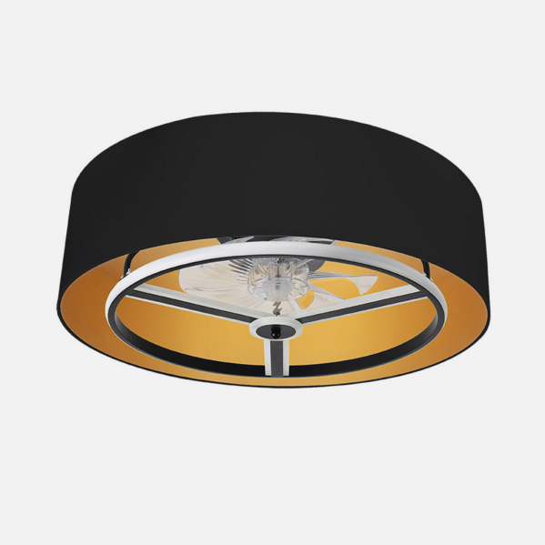 Ventilador Dc Anuska 60w Negro/oro 8 Aspas 6 Veloc. 70d 5100lm 3 Colores Remoto,memoria,reg.Intensidad,temporizador