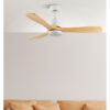 Ventilador Dc Azabache 20w Blanco 3asp.haya 6vel 3 Col 40/50x121d 2350lm Remoto,memor,tempo