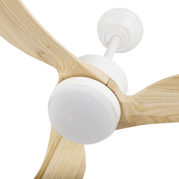 Ventilador Dc Bembezar 24w Blanco 3aspas Haya 107d 2424 Lm3000-4000-6500k Remoto+regulador Intensidad+temporizador+memoria
