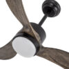 Ventilador Dc Bembezar 24w Negro 3aspas Roble 107d 2424 Lm 3000-4000-6500k Remoto+regulador Intensidad+temporizador+memoria