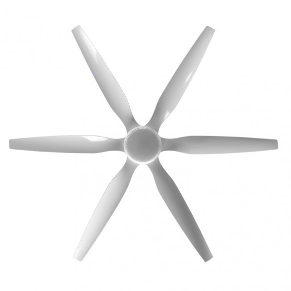 Ventilador Dc Otto 24w 2950lm Blanco 6 Aspas Blancas Reg.x167d 3000-4000-6000k 2tijas C/remoto, Memoria Y Temporizador