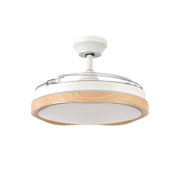 Ventilador Dc Blondi Blanco/haya 72w 3aspas 107d 7200lm 6vel 3000k,4500k,6000k, Remoto+temporizador+memoria