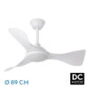 Ventilador Dc Caiman 36w 3600lm Blanco 89d 3asp 6v 3000-4500-6500k Remoto+reg.int+memo+temp