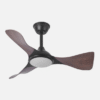 Ventilador Dc Caiman 36w 3600lm Negro/roble 89d 3aspas 6vel 3000-4500-6500k Remoto+reg.intensidad+memoroa+temporizador