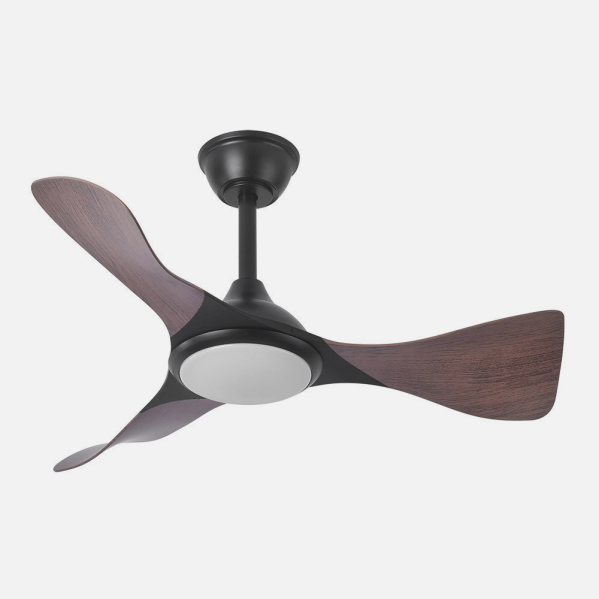 Ventilador Dc Caiman 36w 3600lm Negro/roble 89d 3aspas 6vel 3000-4500-6500k Remoto+reg.intensidad+memoroa+temporizador