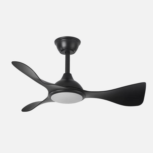 Ventilador Dc Caiman 36w 3600lm Negro 89d 3aspas 6vel 3000-4500-6500k Remoto+reg.intensidad+memoria+temporizador