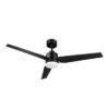 Ventilador Dc Captus 22w Negro 3aspas Negro/roble 132d Reg. Intensidad 2180lm 3000k,4000k,6000k Remoto+ Temporizador+ Memoria