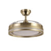 Ventilador Dc Cerrato Cuero 72w 3aspas Desplegables 107d 7200lm 6vel 3000k,4500k,6000k, Remoto+temporizador+memoria