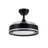 Ventilador Dc Cerrato Negro 72w 3aspas Desplegables 107d 7200lm 6vel 3000k,4500k,6000k, Remoto+temporizador+memoria