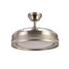 Ventilador Dc Cerrato Niquel 72w 3aspas Desplegables 107d 7200lm 6vel 3000k,4500k,6000k, Remoto+temporizador+memoria