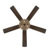 Ventilador Dc Cesta Negro 3xe27 5 Aspas Nogal/roble 6 Velocidades 55/67x132x132cm C/remoto Y Temporizador