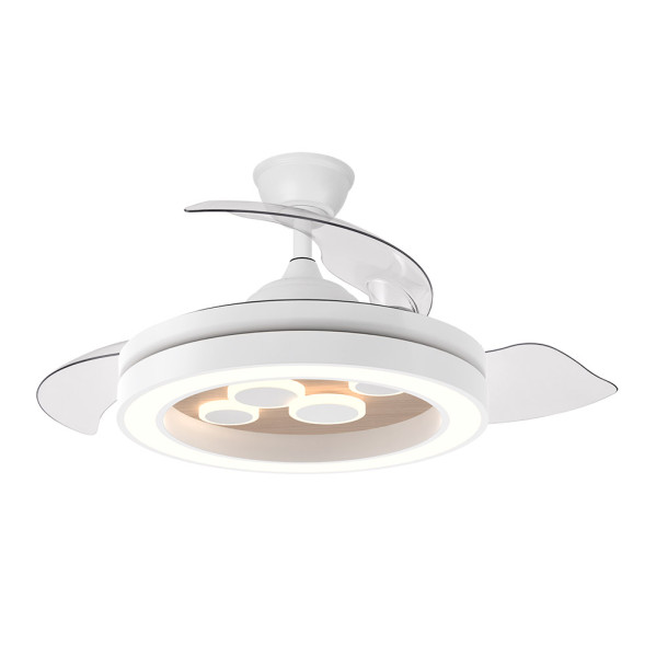 Ventilador Dc Cupido 55w Blanco/haya 3asp.107d 4960l 3000-4500-6500k Reg.intensidad+remoto+memoria+temporizador