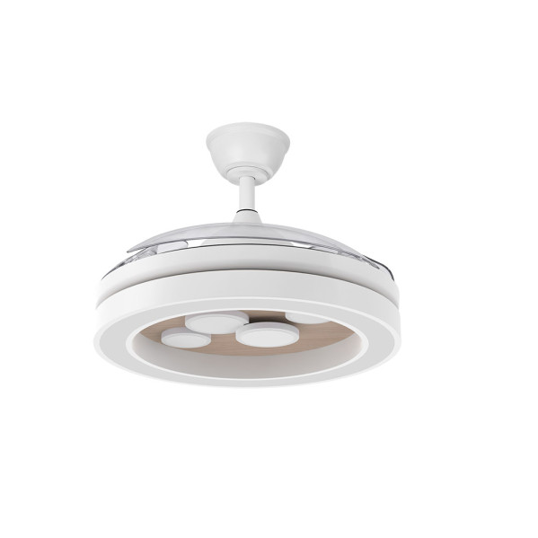 Ventilador Dc Cupido 55w Blanco/haya 3asp.107d 4960l 3000-4500-6500k Reg.intensidad+remoto+memoria+temporizador