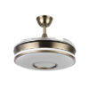 Ventilador Dc Dani 59w 6980lm Cuero 4aspas 6velocidades 91d 3000-4000-6000k Remot+reg.intensidad+memor+temporiz
