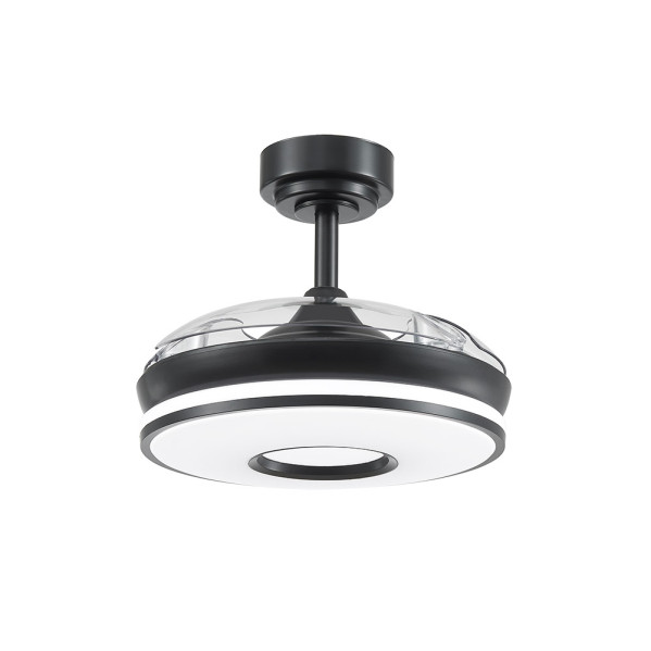 Ventilador Dc Dani 48w 4800lm Negro 3aspas 6velocidades 91d  3000-4000-6000k Remoto+memoria+temporizador
