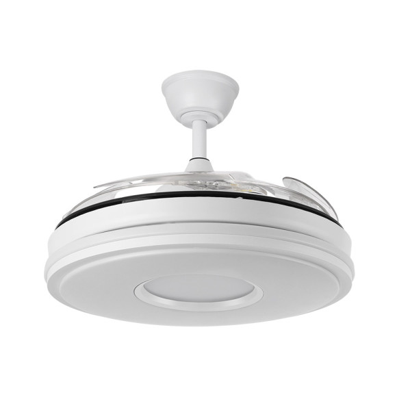 Ventilador Dc Dani 59w 6980lm Blanco 4aspas 6velocidades 107d 3000-4000-6000k Remoto+Reg.Intensidad+memoria+temporizador 24