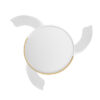 Ventilador Dc Emperador 72w Blanco/haya 3aspas Desplegables 108d 7200lm 3000-4000-6000k Remoto+Reg.Intensidad+Memoria+Temporiz