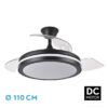 Ventilador Dc Esparta Plus 72w 6120lm Negro 107d 3aspas Desp.3000-4000-6000k Remoto+ Temporizador+ Memoria