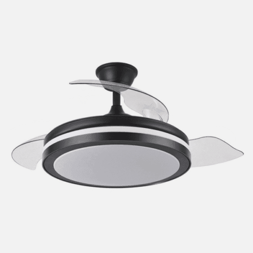 Ventilador Dc Esparta Plus 59w 6980lm Negro 107d 3aspas Desp.3000-4000-6000k Remoto+ Temporizador+ Memoria