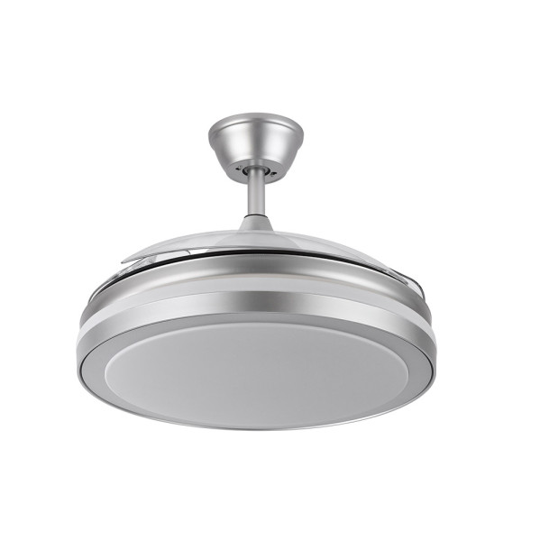 Ventilador Dc Esparta Plus 72w 6120lm Plata 107d 3aspas Desp.3000-4000-6000k Remoto+ Temporizador+ Memoria