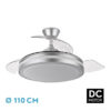 Ventilador Dc Esparta Plus 72w 6120lm Plata 107d 3aspas Desp.3000-4000-6000k Remoto+ Temporizador+ Memoria