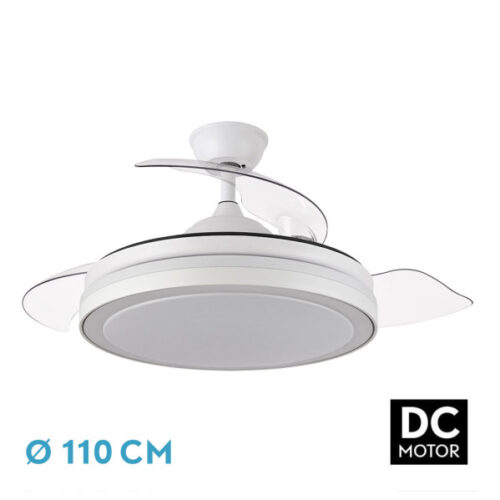 Ventilador Dc Esparta Plus 72w 6120lm Blanco 3 Aspas Desp. 107d 3 Colores C/Remoto+ Temporizador+ Memoria