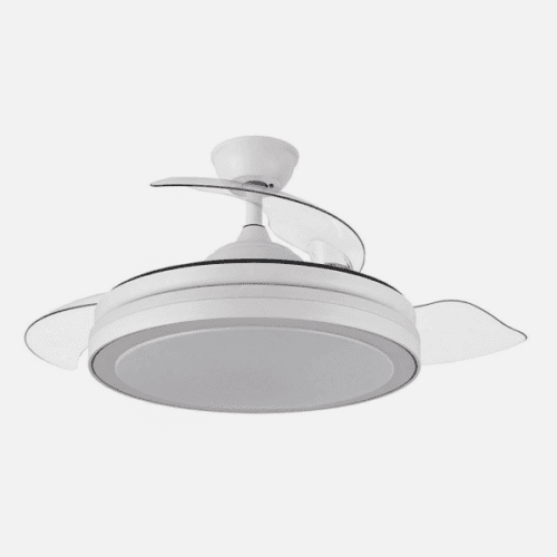 Ventilador Dc Esparta Plus 59w 6980lm Blanco 3 Aspas Desp. 107d 3 Colores C/Remoto+ Temporizador+ Memoria