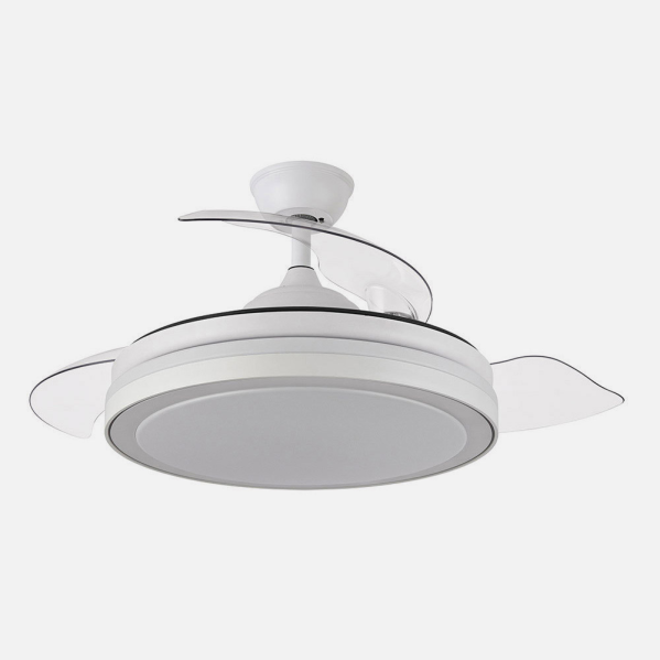 Ventilador Dc Esparta Plus 72w 6120lm Blanco 3 Aspas Desp. 107d 3 Colores C/Remoto+ Temporizador+ Memoria