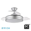 Ventilador Dc Esparta Mini Plata 72w 6120lm 91d 3asp.d Esp.3000-4000-6000k Remoto+tempor+memori