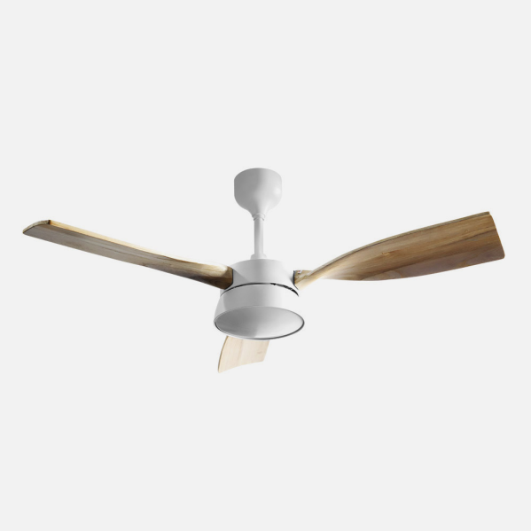 Ventilador Dc Estio 24w Blanco/haya 3aspas132d Regulable Intensidad 2650lm 3000k,4000k,6000k Remoto+temporizador+memoria